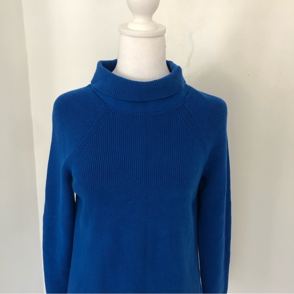 TALBOTS Petite Women’s Blue Turtleneck Long Sleeve Pullover Knit Sweater Sz S/p - Picture 2 of 10